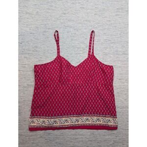 Paisley Cami y2k tank‎ open back Red Bohemian y2k No Boundaries Beachy